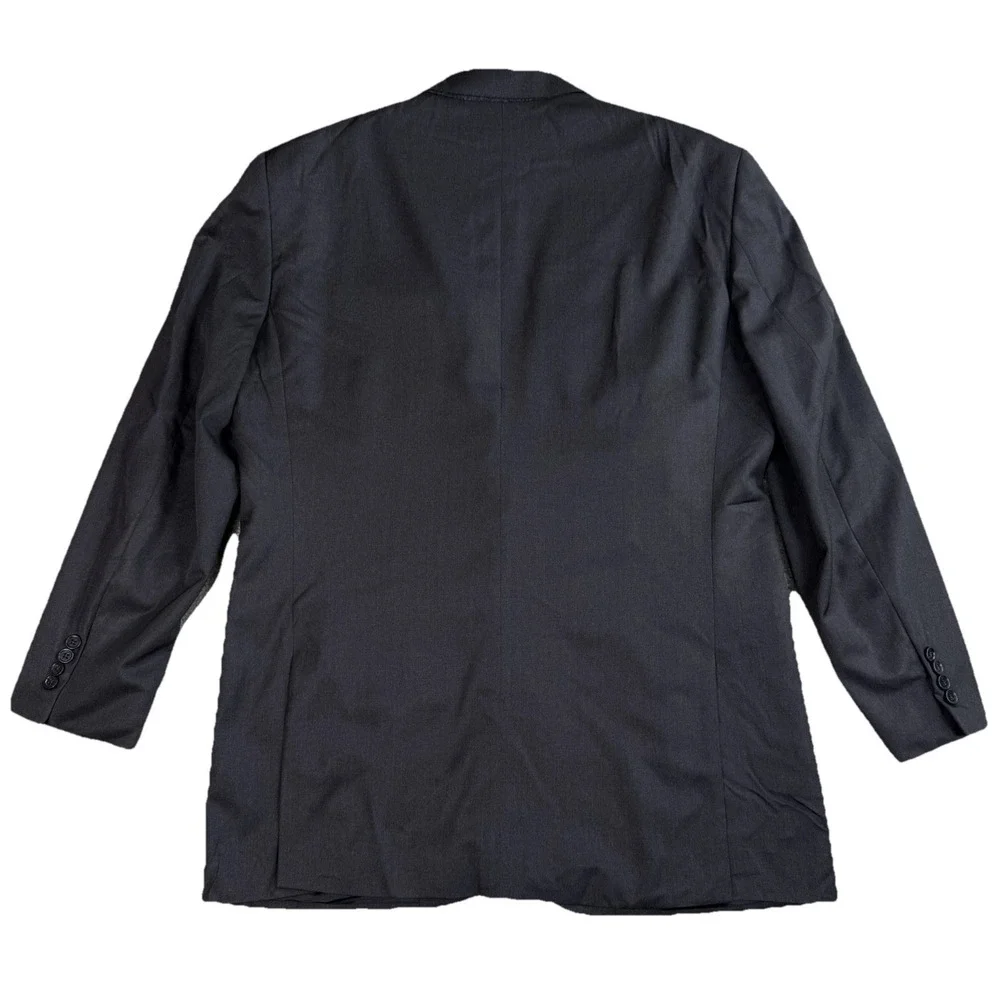 Ralph‎ lauren Blazer Mens 44L Gray Black Label Suit Jacket Wool Italy Sport Coat